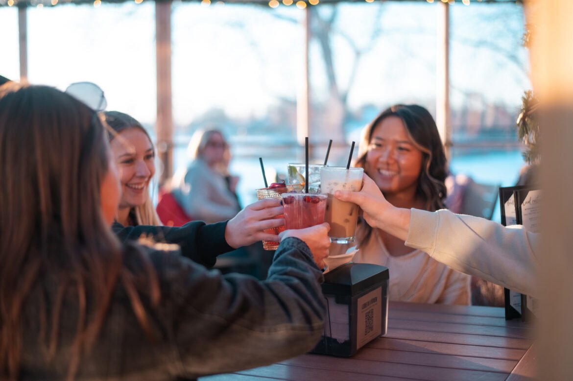 bachelorette weekend in minnesota having cocktails